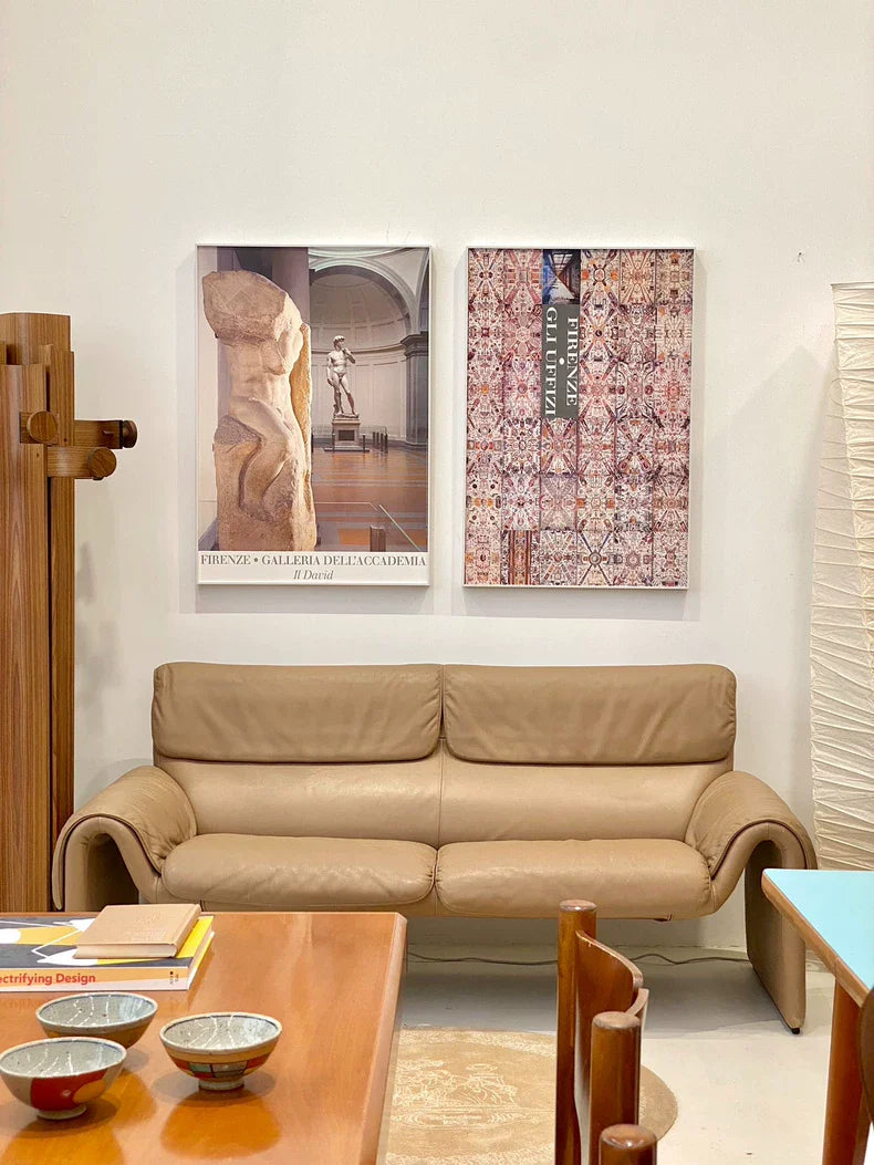 Vintage 1980s Swiss DeSede DS2011 Hand-Stitched Leather Three-Seater Sofa