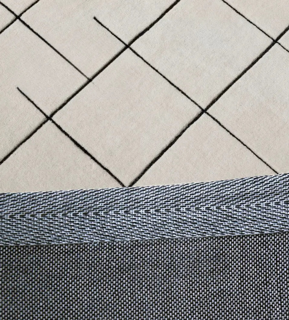 Silvain Handmade Retro Lattice Carpet – High-End Nordic Design