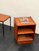 Vintage Danish Teak Solid Wood Dual-Layer Movable Side End Table 1970s
