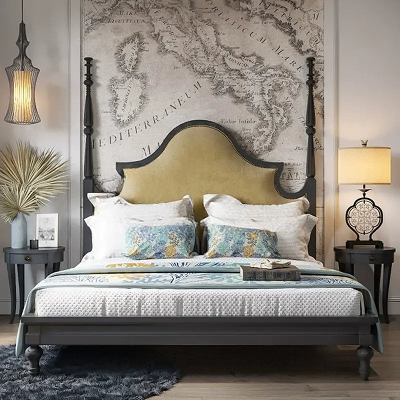 Mare Elegant Retro Bed for Master Bedroom
