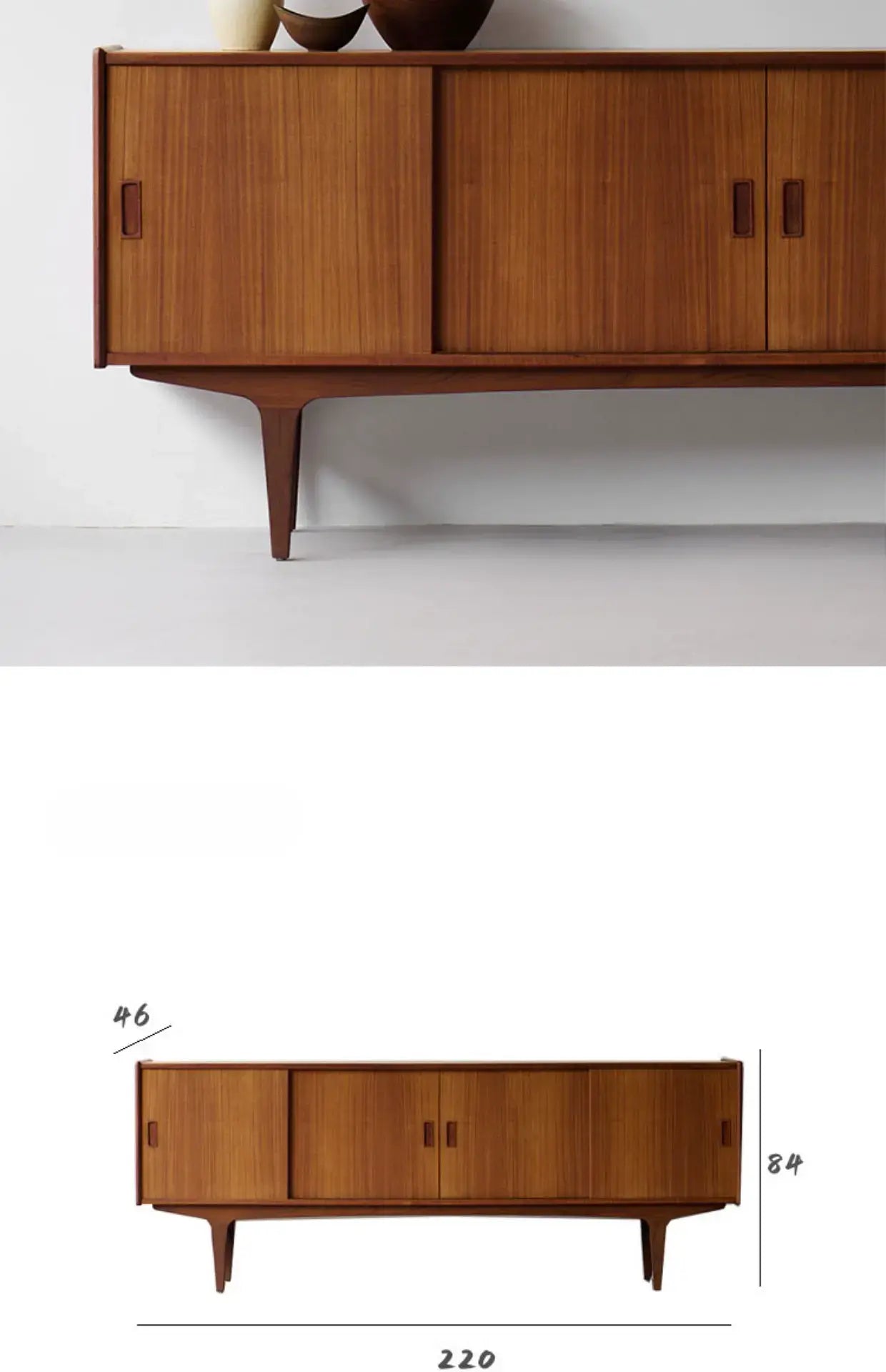 Danie Compact Cherry Wood Media Cabinet