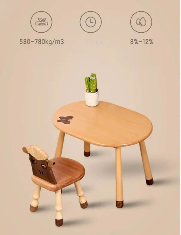 Ciel Liftable Solid Wood Kids Table