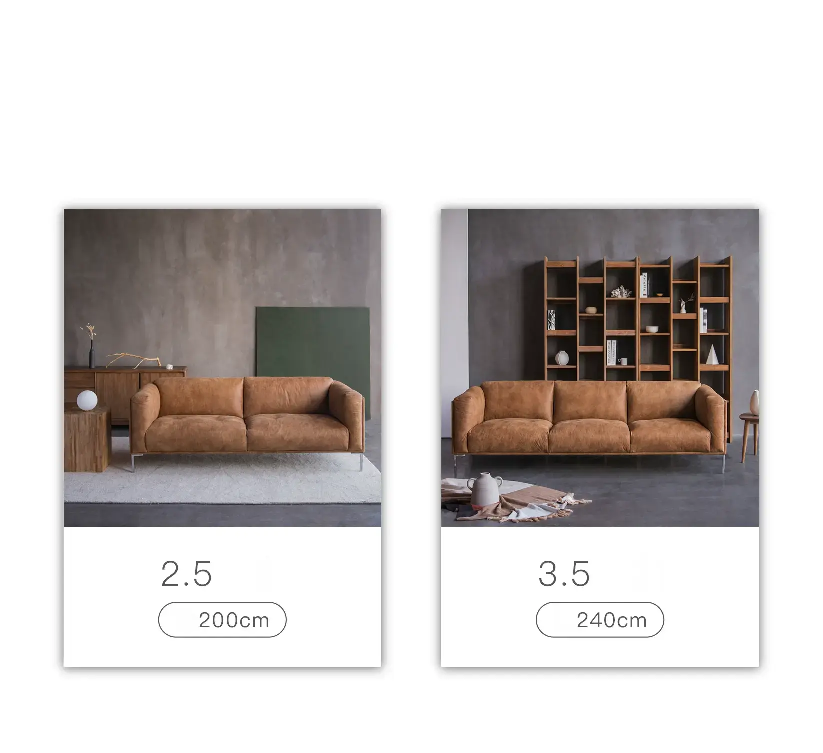 Elena Mountain Living High-End Cowhide Sofa