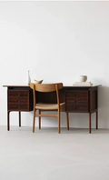 Hugo Custom Teak Mid-Century Writing Desk