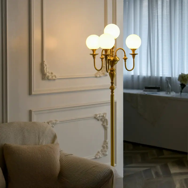 Diego Pure Copper Candlestick Floor Lamp