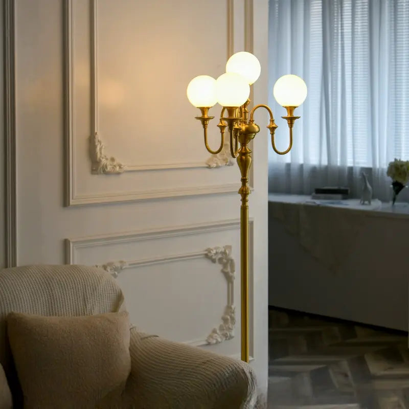 Mya Antique Copper Floor Lamp