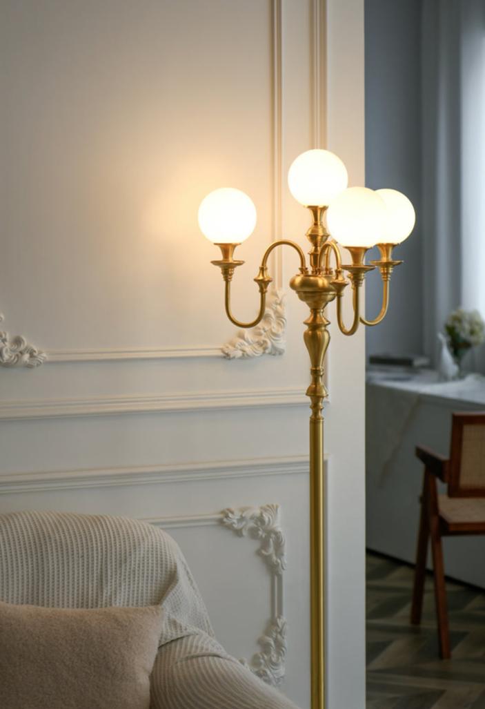 Mya Antique Copper Floor Lamp