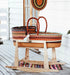Handmade Natural Straw Woven Baby Bassinet Cradle Basket for Infants Nursery Decor