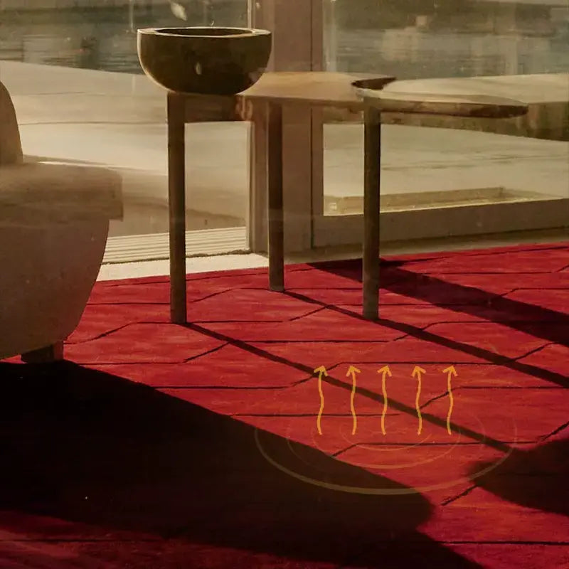 Daphné Diamond-Shaped Retro Red Carpet – Thick Luxury Design