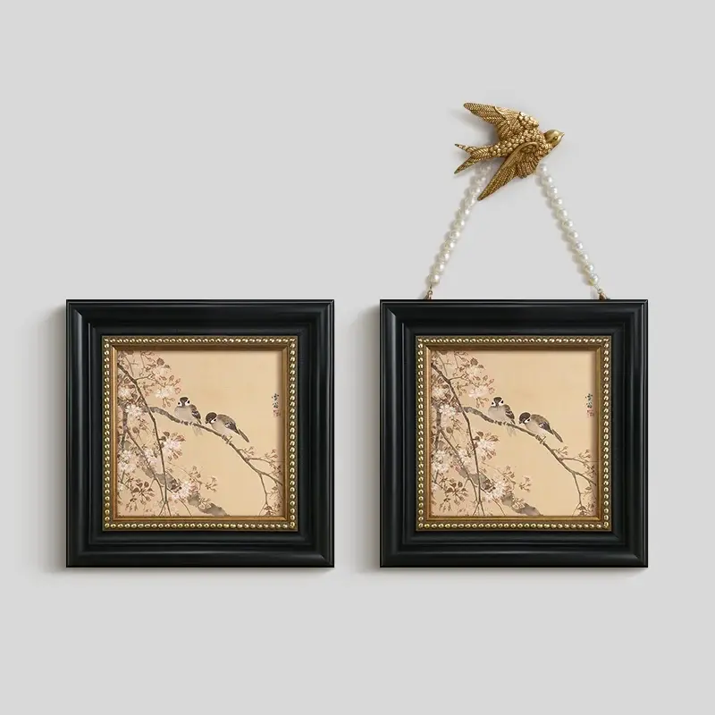 Patrice French flower and bird hanging painting