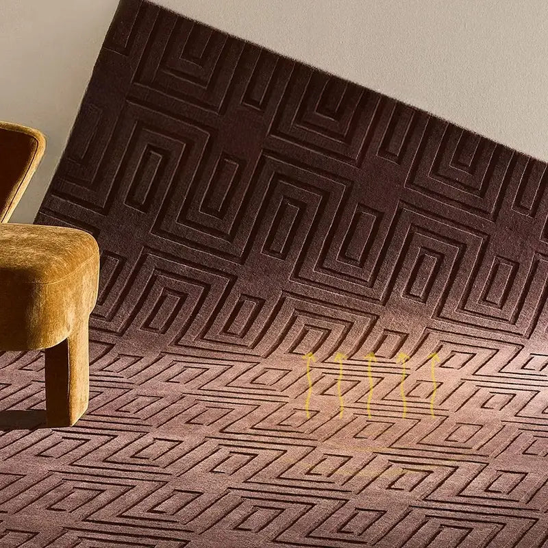 Amber Plaid Handmade Coffee Table Blanket – High-End Luxury Design