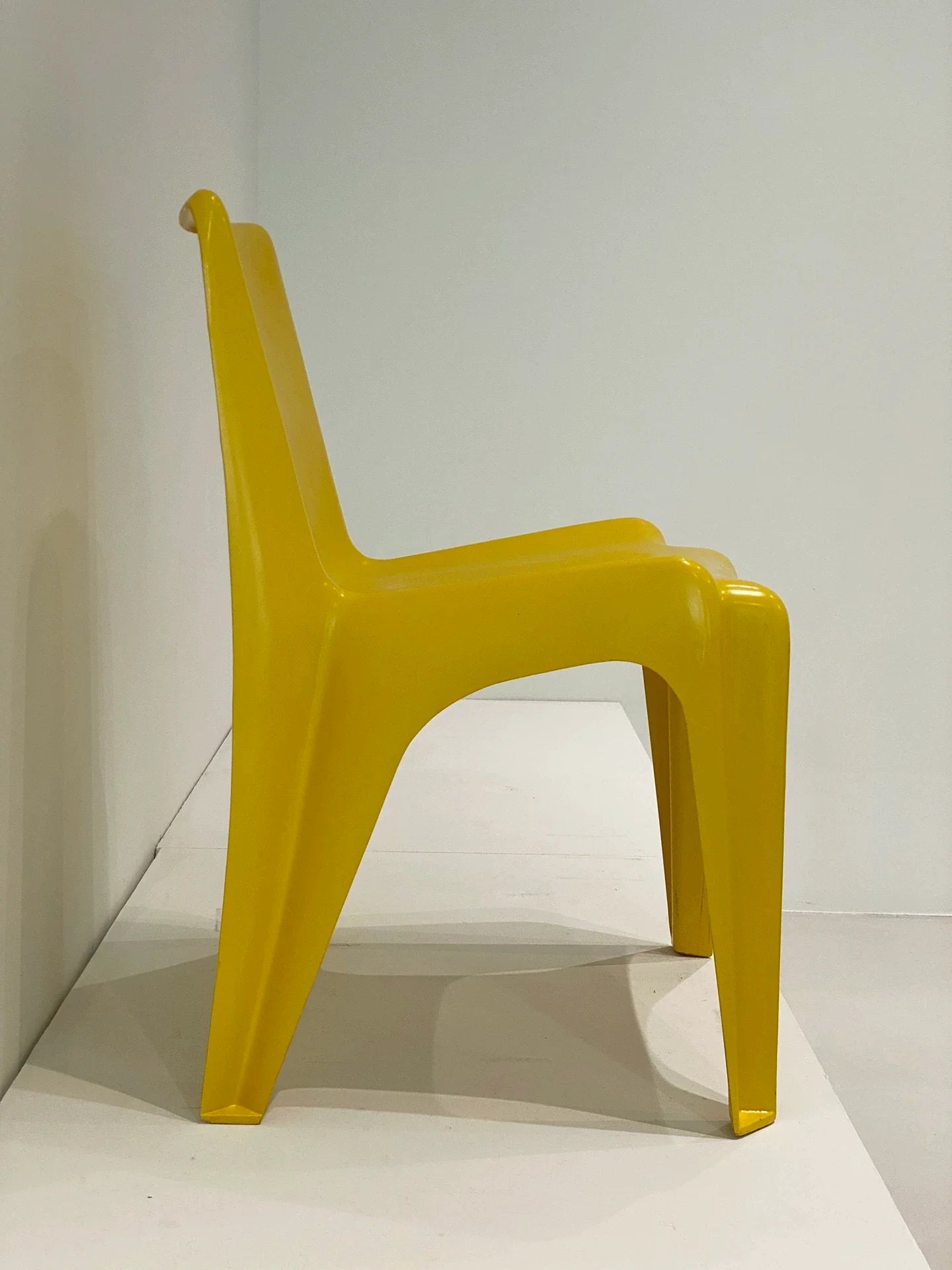 Classic 1970s Fiberglass Yellow Dining Chair by onemorechair