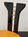 Vintage Pierre Cardin Dining Chair - Sculptural Black Walnut, Khaki Leather
