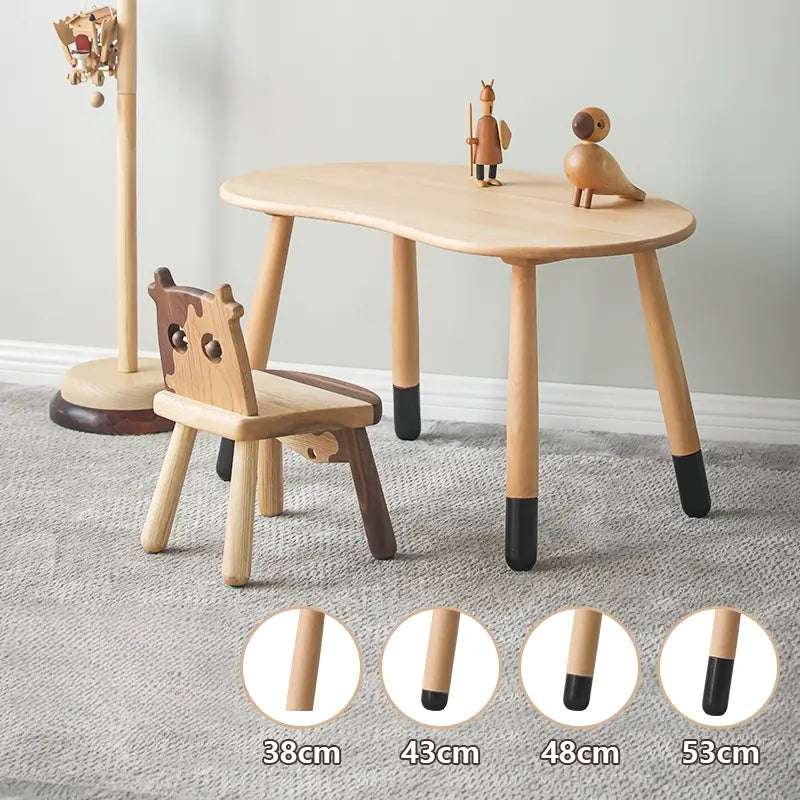 Arsène Peanut-Shaped Solid Wood Kids Table