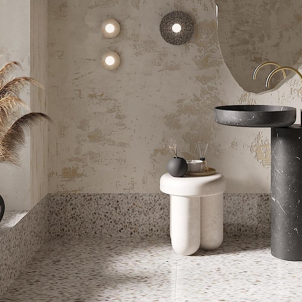Rose uhe Medieval Marble Pedestal Basin