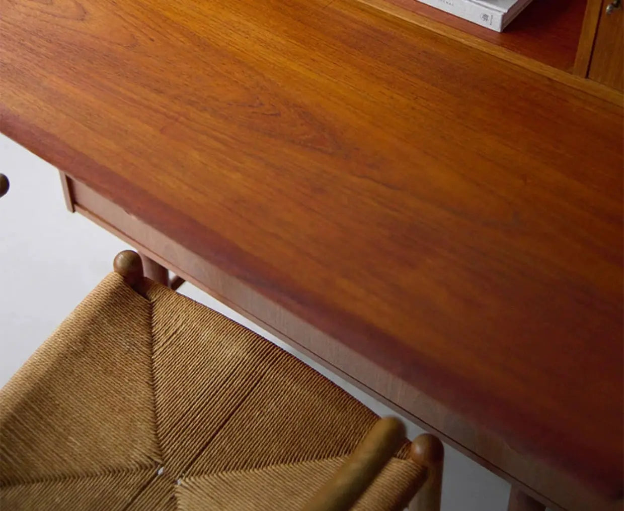 Chiara Retro Modern Cherry Secretary Cabinet Desk