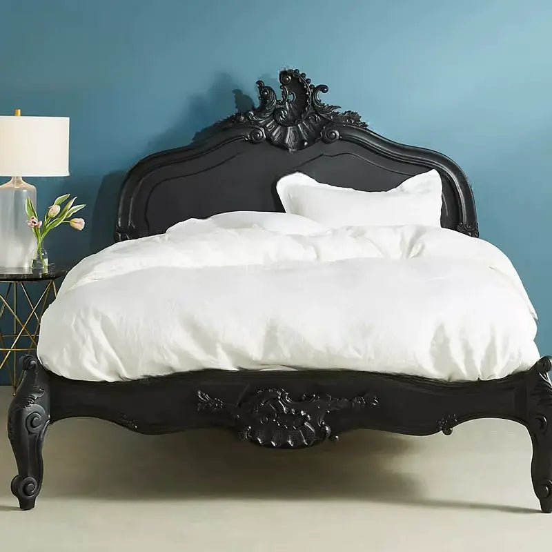 Bianca Hand-Carved Neoclassical Double Bed