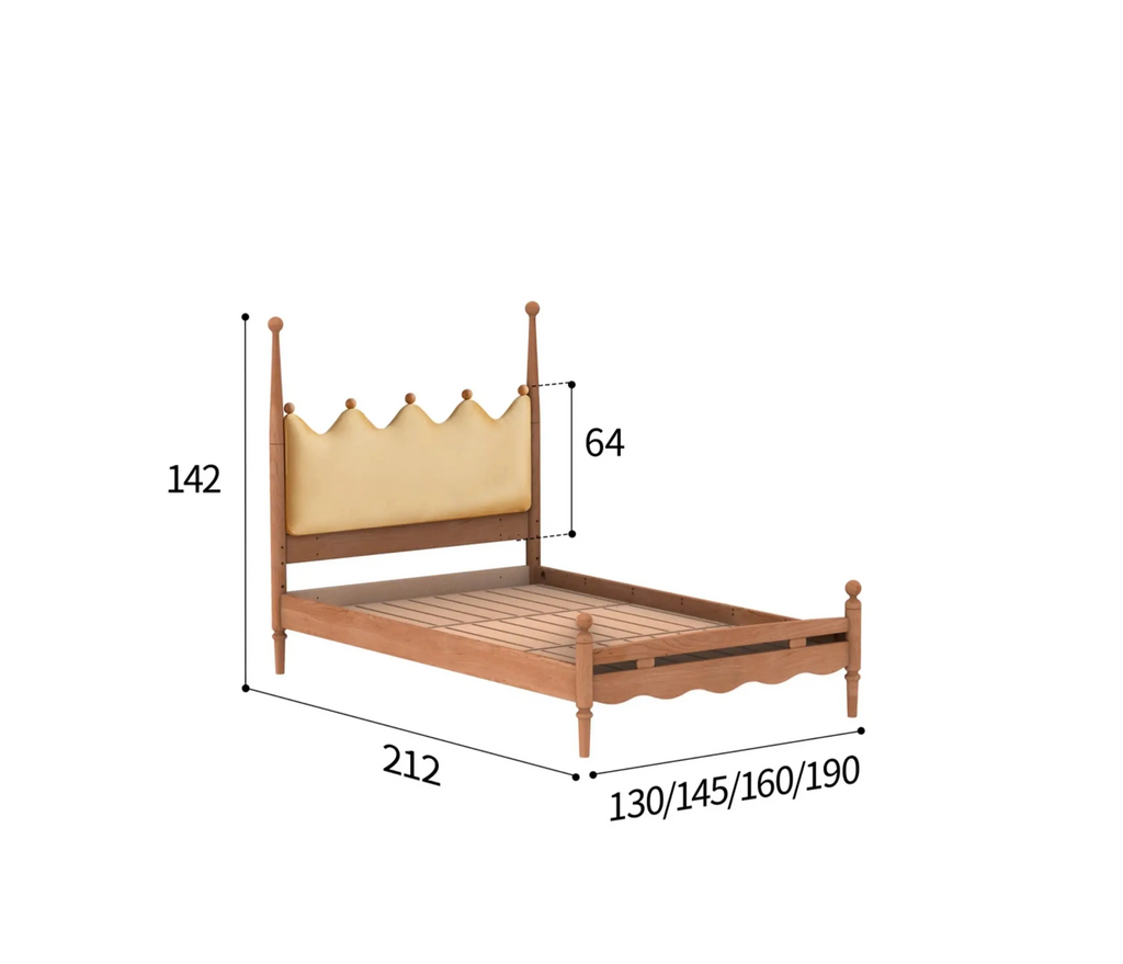 Sebastian Crown retro cherry wood bed