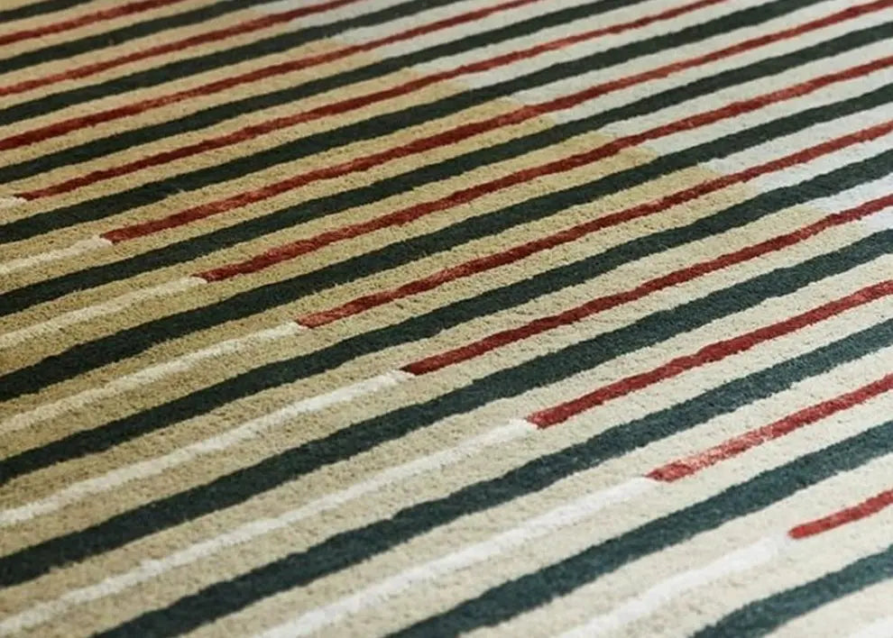 2025 new room layout carpet mat living room bedroom bedside coffee table sofa handmade line retro style custom