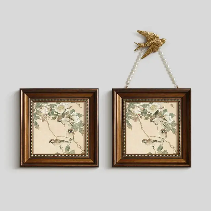 Patrice French flower and bird hanging painting