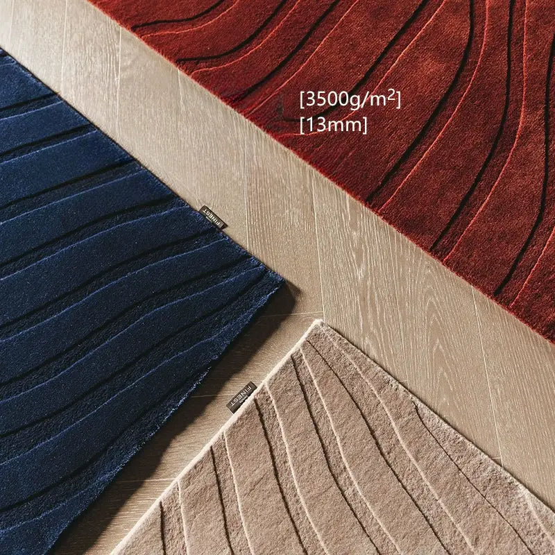 Calista Handmade Retro Nordic Carpet – Luxurious Solid Color Design