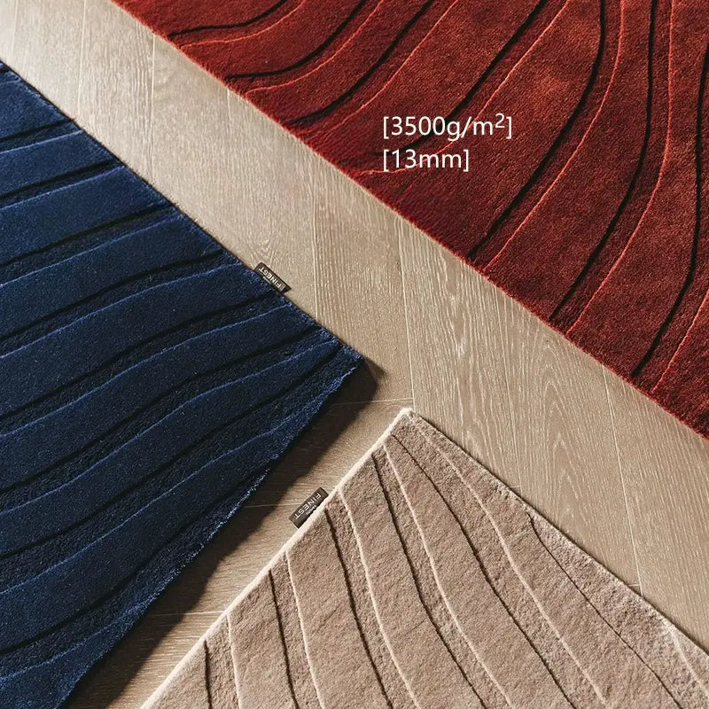 Marceau Solid Color Handmade Carpet – High-End Retro Design