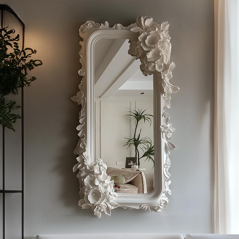 Ali Retro Carved Half-Length Mirror