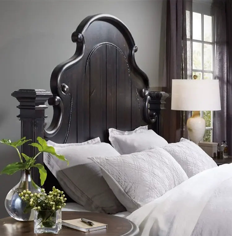 Bibi Elegant Carved Solid Wood Bed