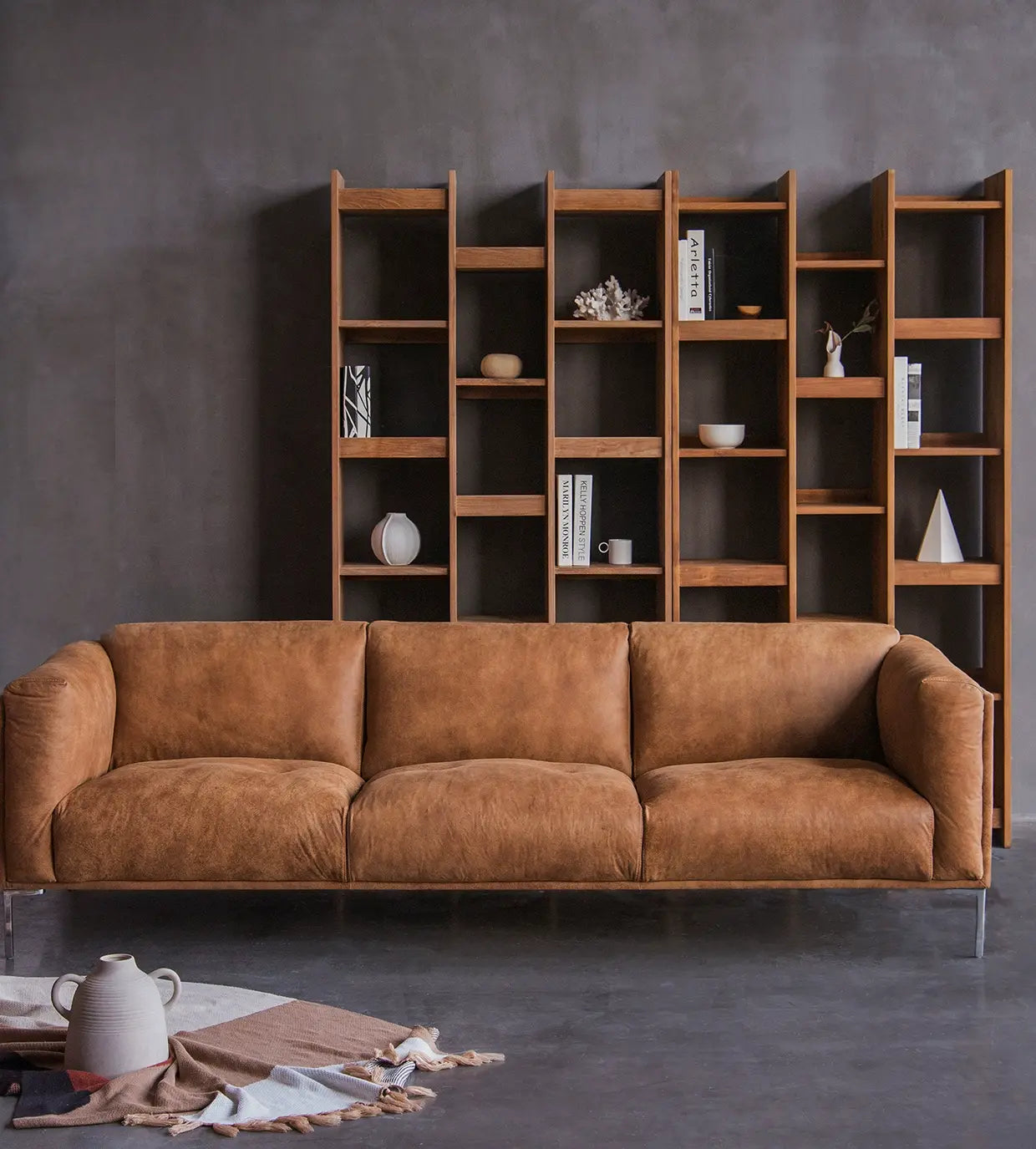 Elena Mountain Living High-End Cowhide Sofa