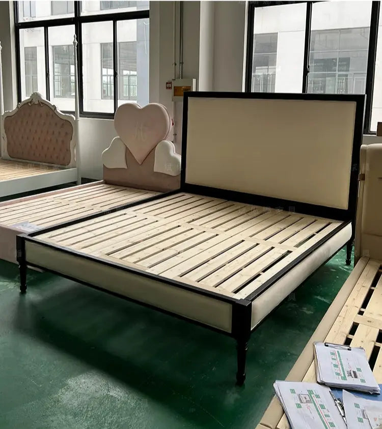 Severin Custom Solid Wood Upholstered Wedding Bed