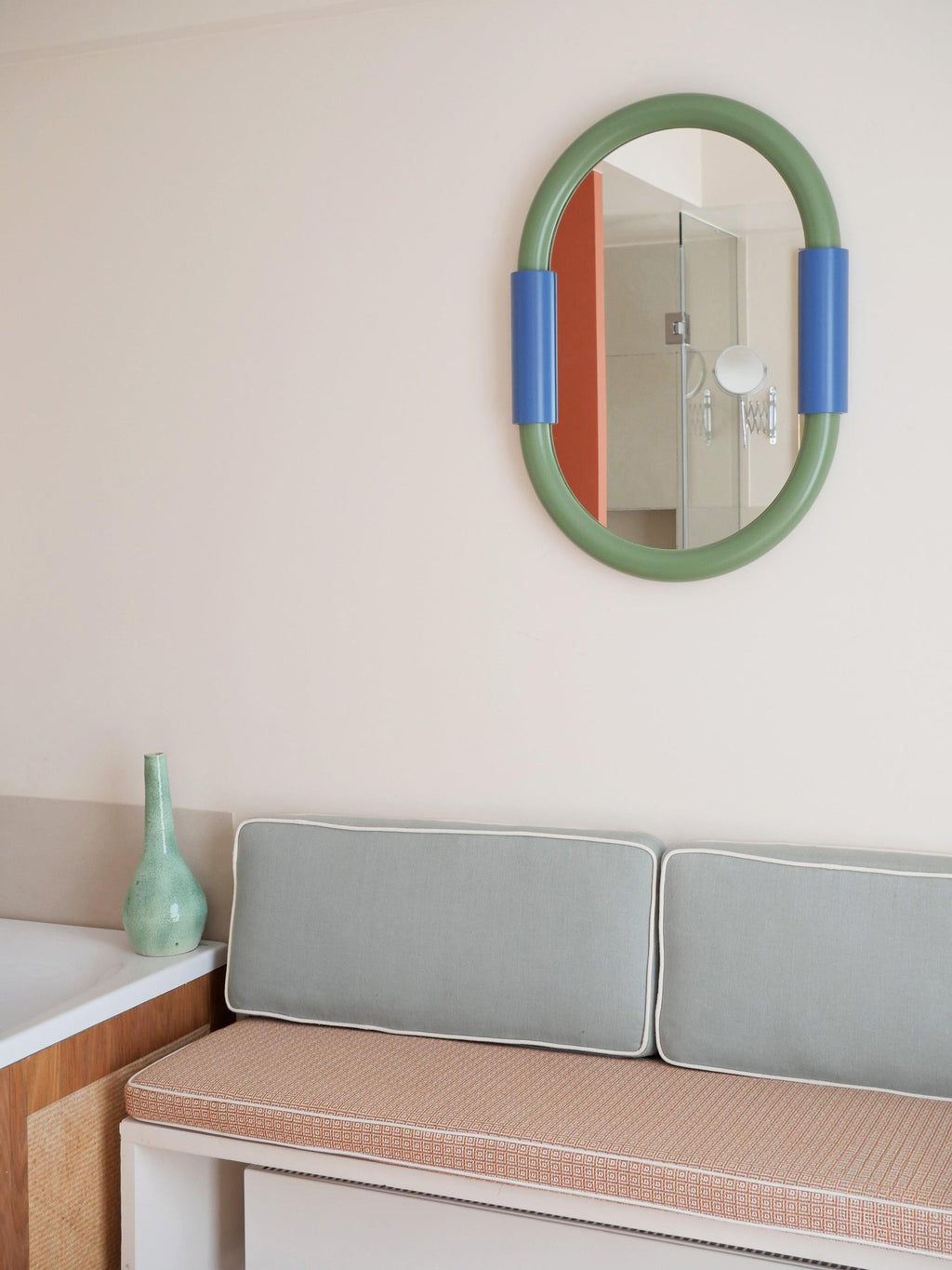 Aiden Oval Wall-Mounted Bathroom Mirror