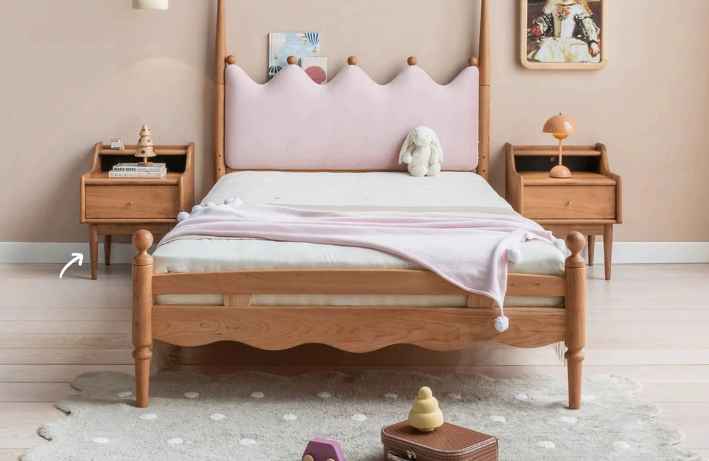 Sebastian Crown retro cherry wood bed