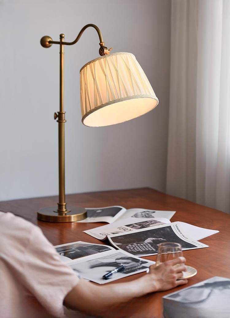 Cynthia Antique Copper Adjustable Table Lamp