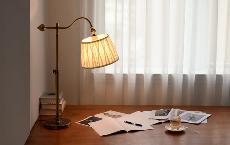 Cynthia Antique Copper Adjustable Table Lamp