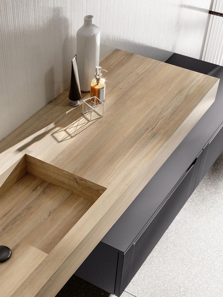 Nicholas Medieval Oak Elm Double Basin