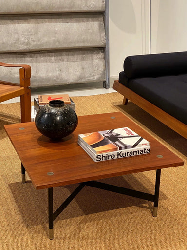 Vintage 1960s Italian Rossi di Albizzate Square Coffee Table Mid-Century
