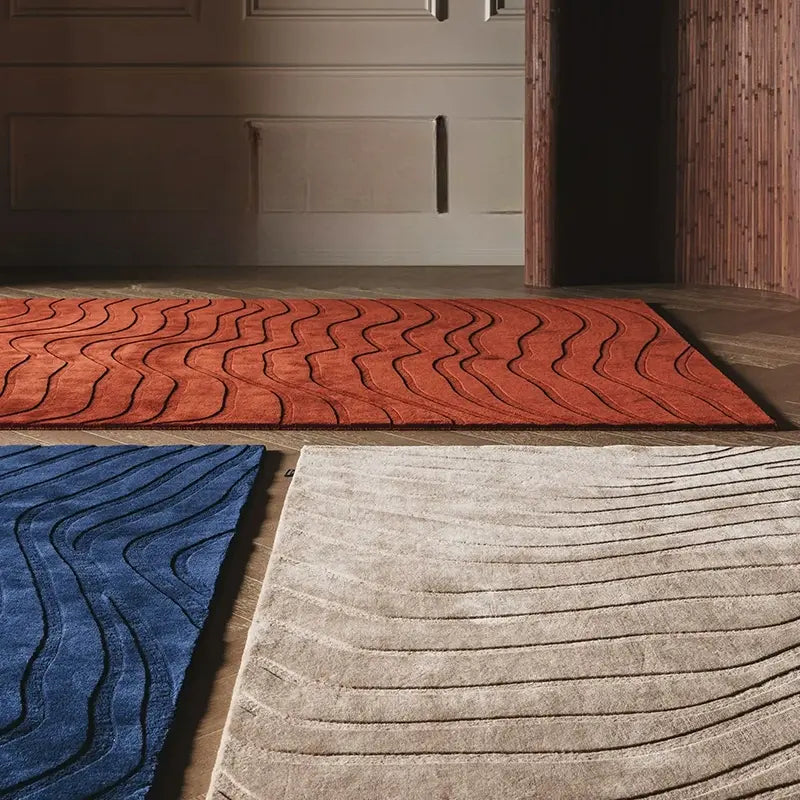 Calista Handmade Retro Nordic Carpet – Luxurious Solid Color Design