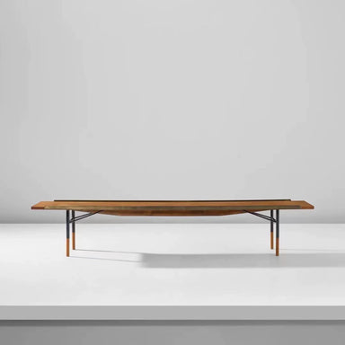 Finn Juhl Iconic Table Bench: Steel Frame, Elegant Mid-Century Modern Design