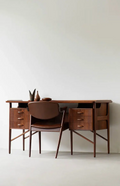 Rémy Modern Teak Study Desk Storage