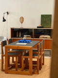 Mid-Century Modern André Sornay Designer Dining Table with Dark Gray Top