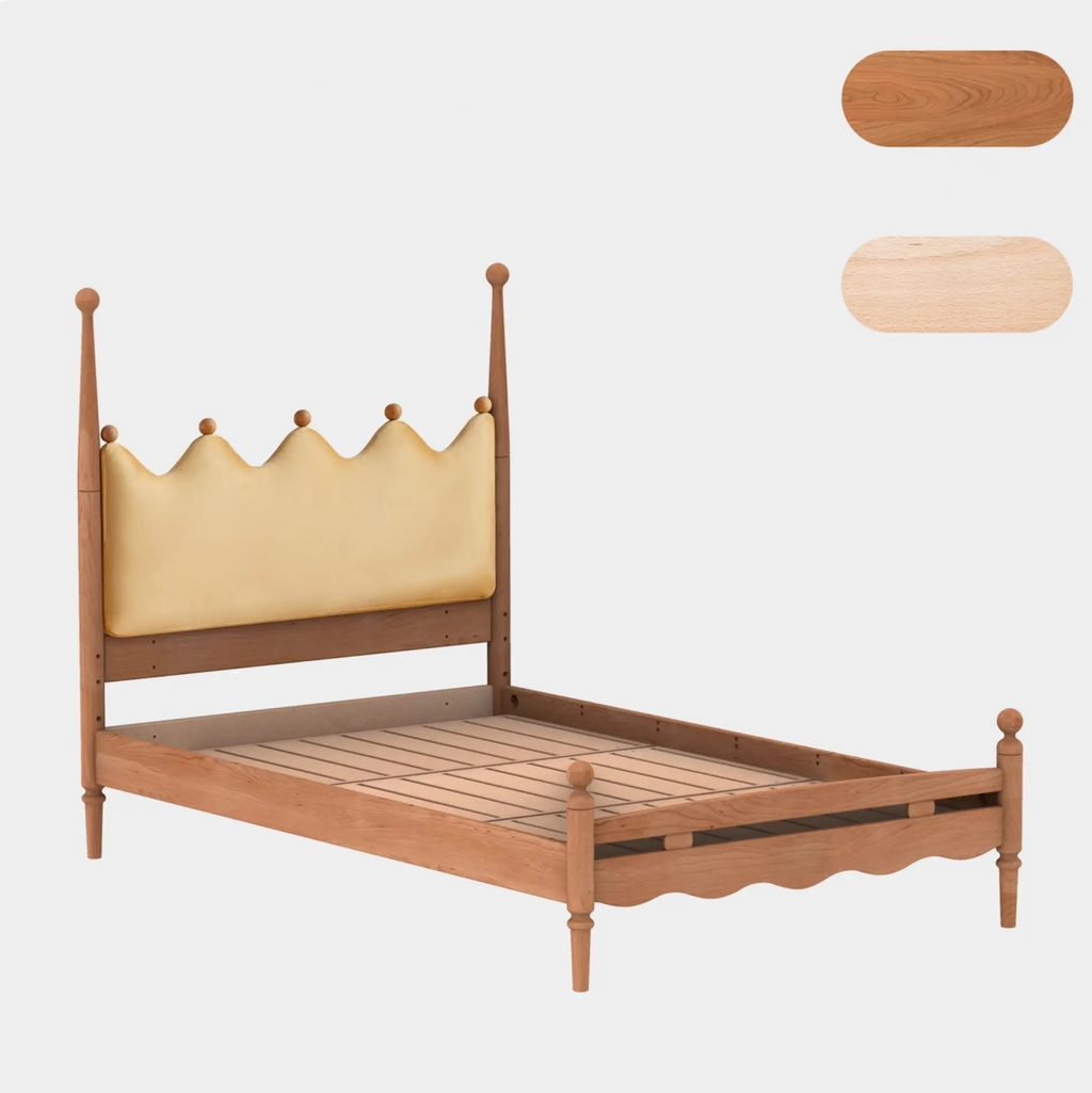 Sebastian Crown retro cherry wood bed