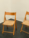 Vintage 1980s French Beech Wood Folding Chair with Rope Weave
