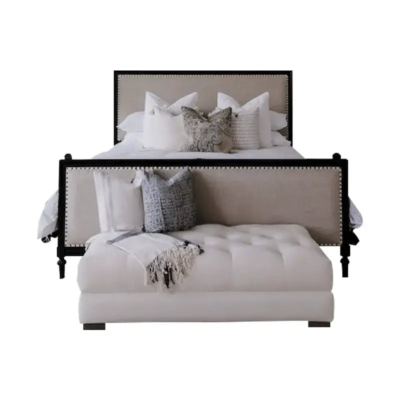 Severin Custom Solid Wood Upholstered Wedding Bed
