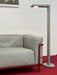 Vintage Italian Cassina LC3 Single Armchair Sofa, Gray Leather, Red Frame, Iconic Design