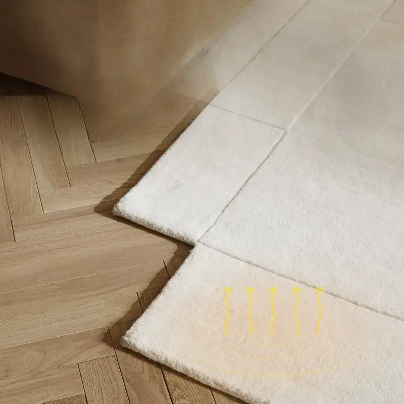 Amaryllis Nordic Retro White Coffee Table Carpet – Formaldehyde-Free Design