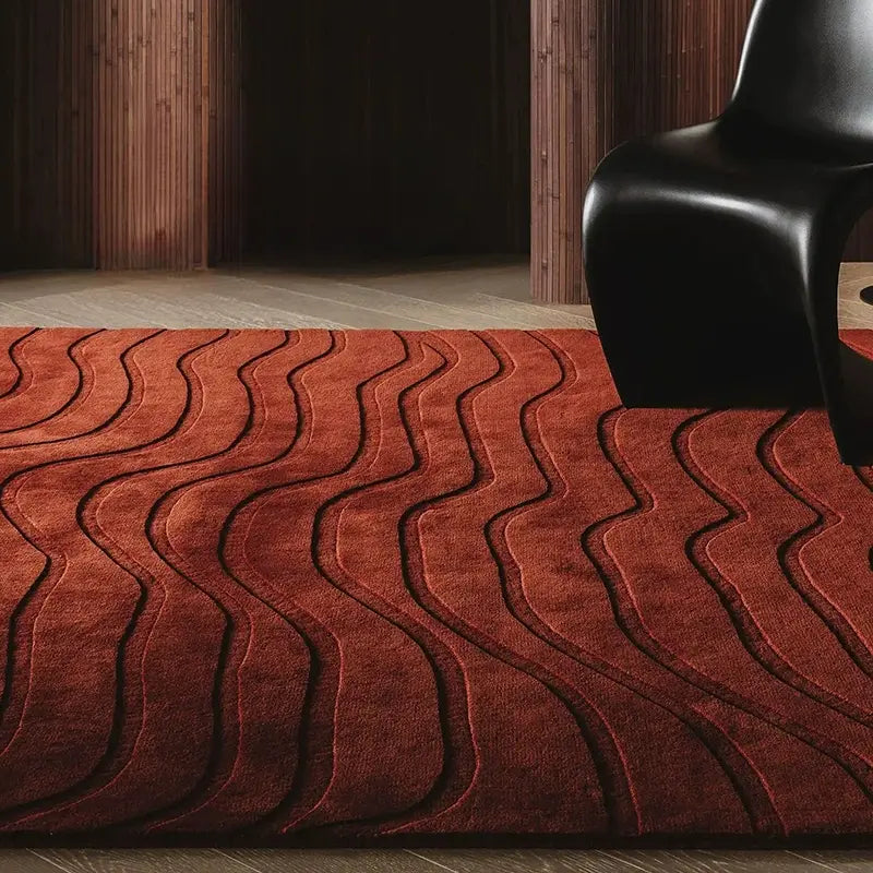 Calista Handmade Retro Nordic Carpet – Luxurious Solid Color Design