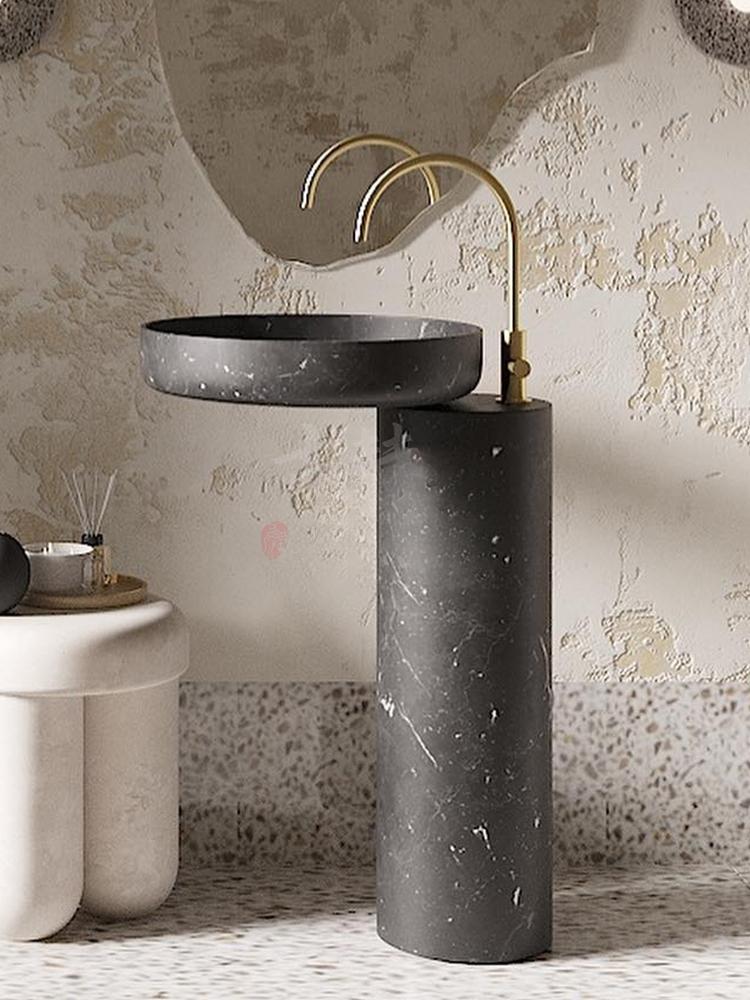 Rose uhe Medieval Marble Pedestal Basin