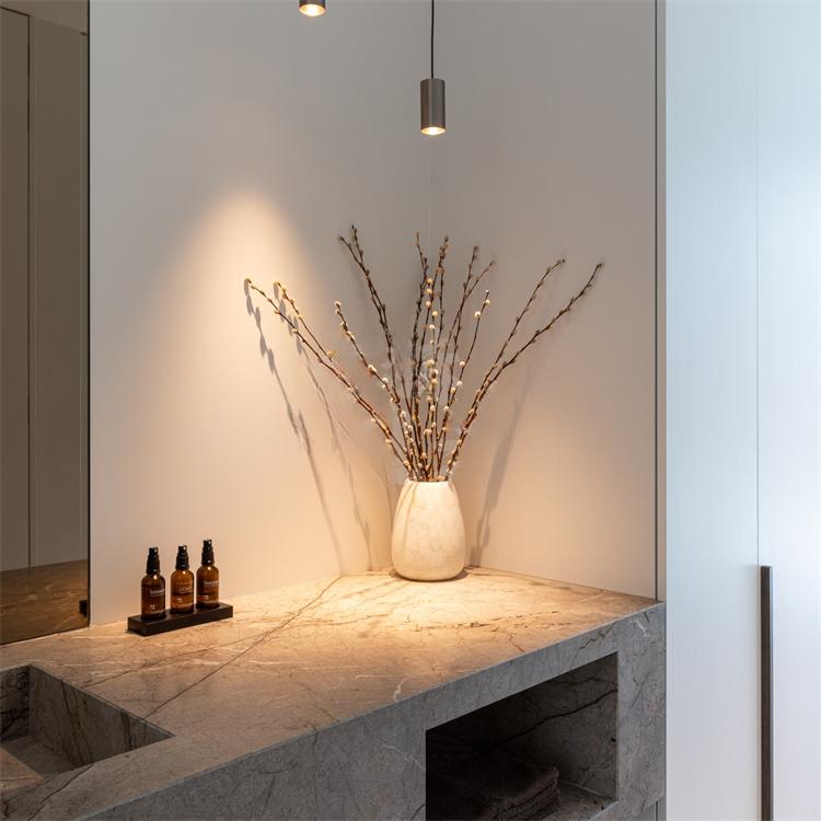 Clementine Castle Gray Marble Wall-Mounted Sink