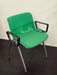 Vintage Italian Tecno Modus Signal Green Padded Armchair Mid-Century Design