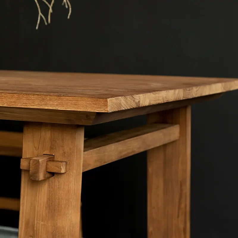 Mattia Imported Solid Teak Retro Dining Table